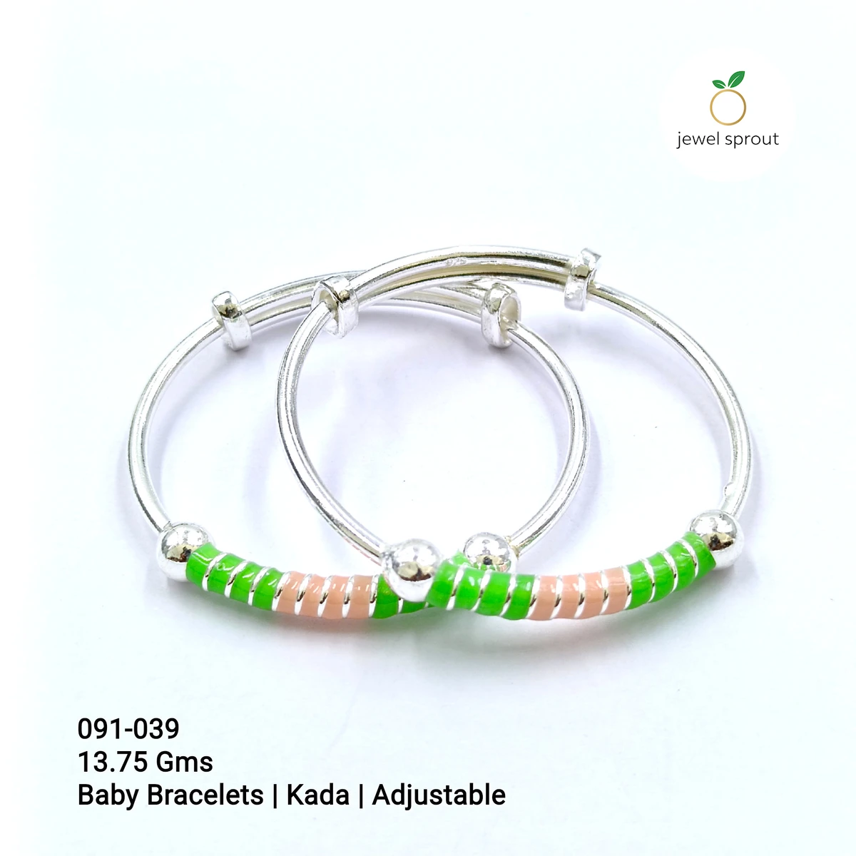 Charming Baby Enamel Kada in Adjustable Design for Kids