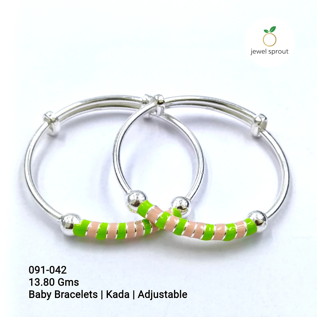 Adjustable Baby Enamel Kada A+ | Stylish 925 Sterling Silver