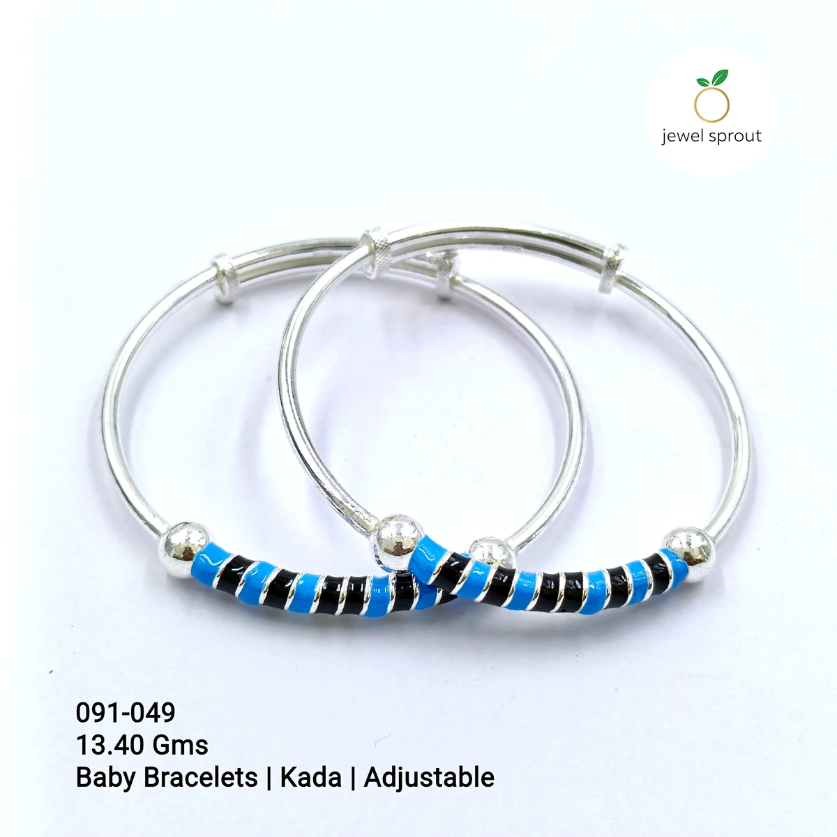 Adjustable Baby Enamle Kada | Stylish 925 Sterling Silver