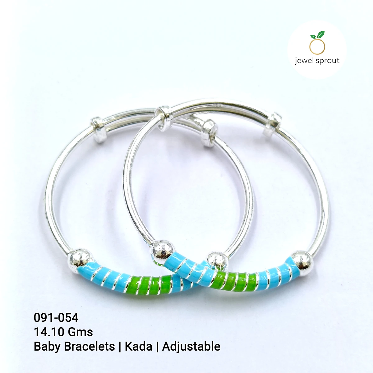 Charming Baby Enamel Kada A+ | Adjustable Sterling Silver