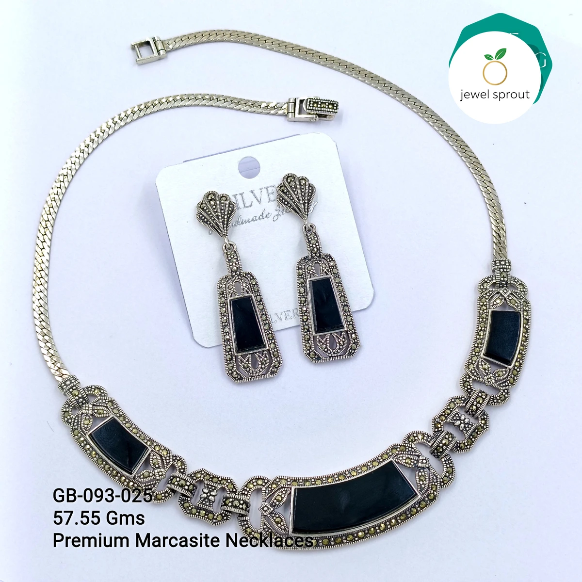 Elegant Pyrite Necklace in 925 Sterling Silver