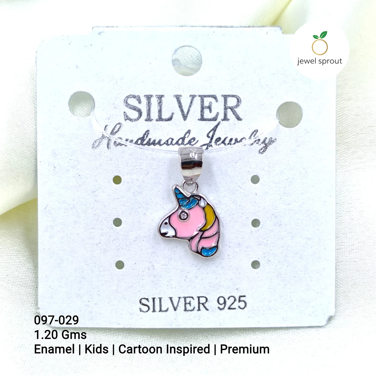 Premium Baby Enamel Toy Pendant Set in 925 Sterling Silver