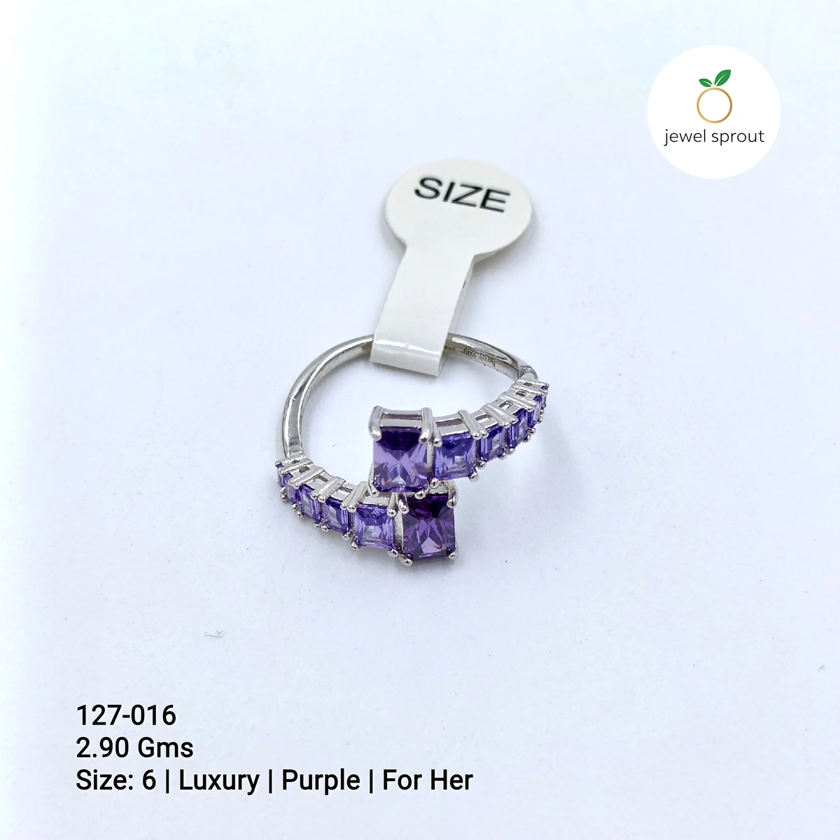 Luxury Purple Premium Ring for Her - Size 6