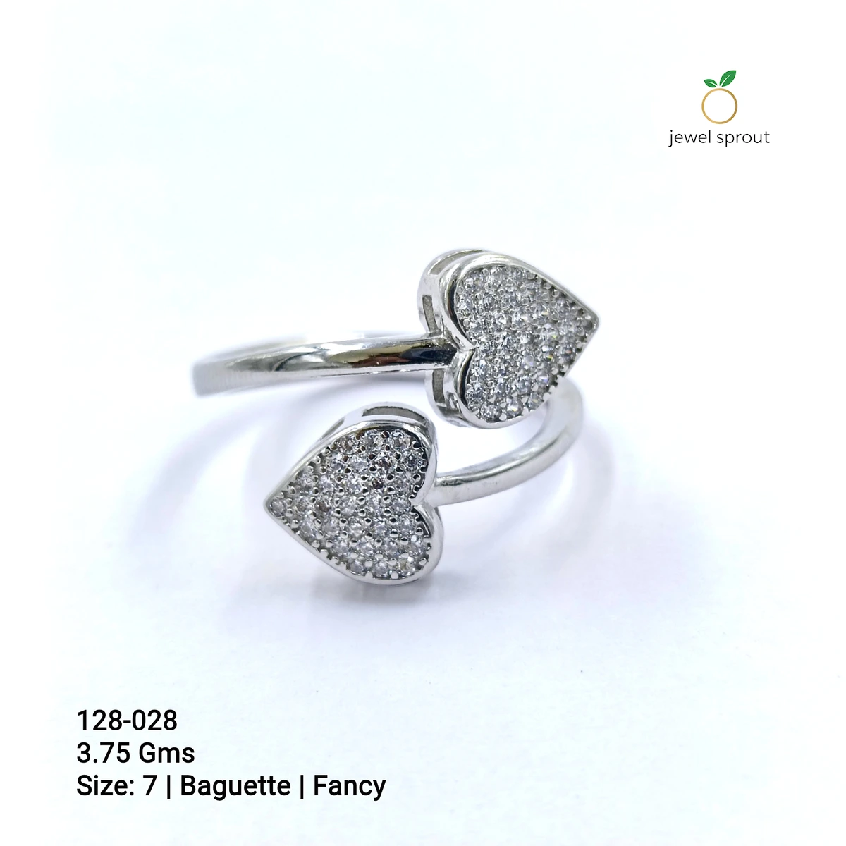 Fancy Baguette Ring Size 7 in 925 Sterling Silver