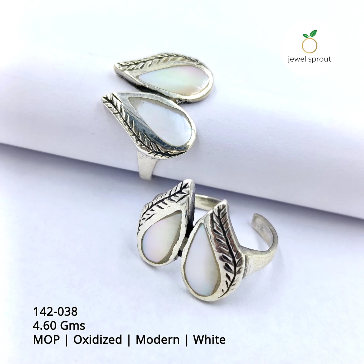 Chic MOP Toe Rings - Adjustable 925 Sterling Silver Design