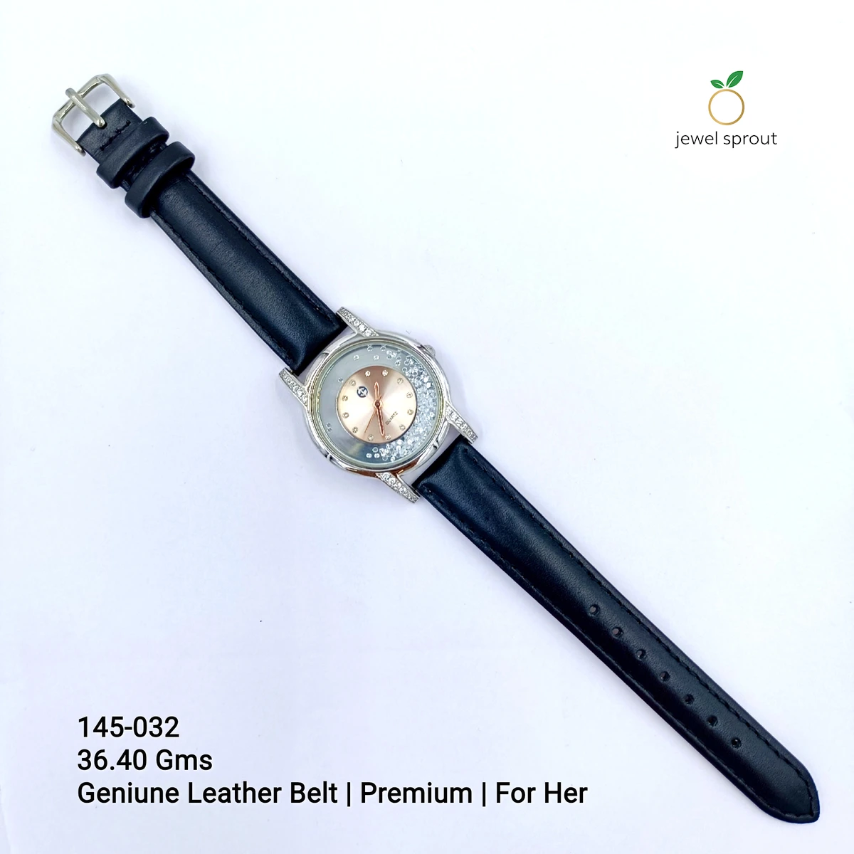 Elegant Genuine Leather Belt Watch for Her