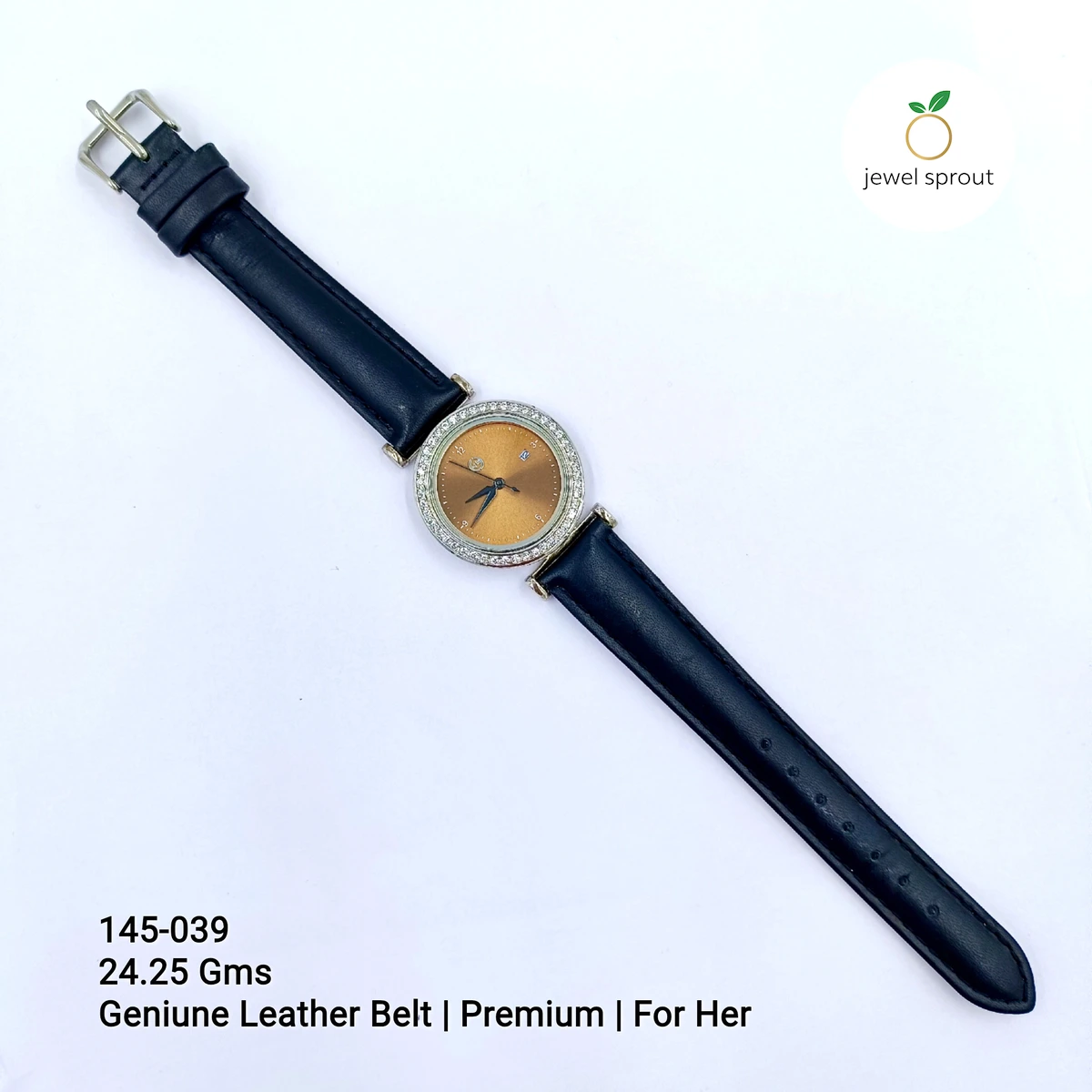 Elegant Genuine Leather Belt Watch for Her
