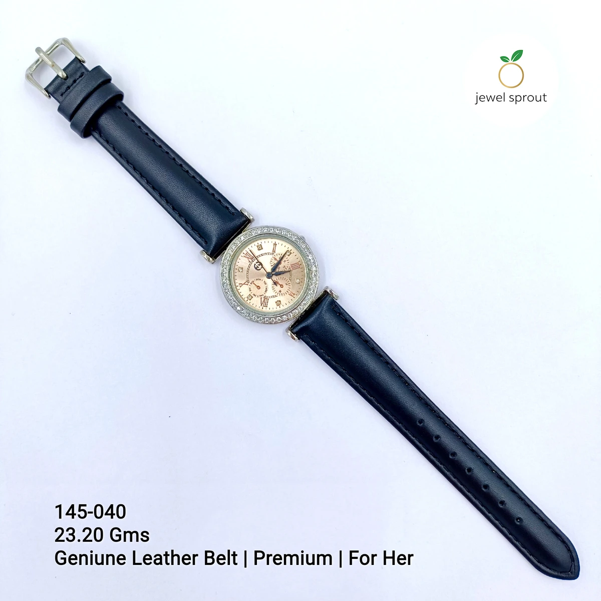 Elegant Genuine Leather Belt Watch for Her