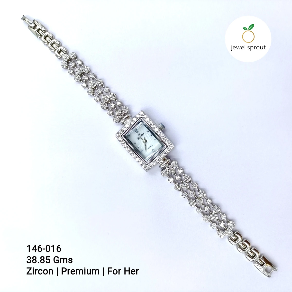 Elegant Ladies CZ Watch - Premium Zircon for Her