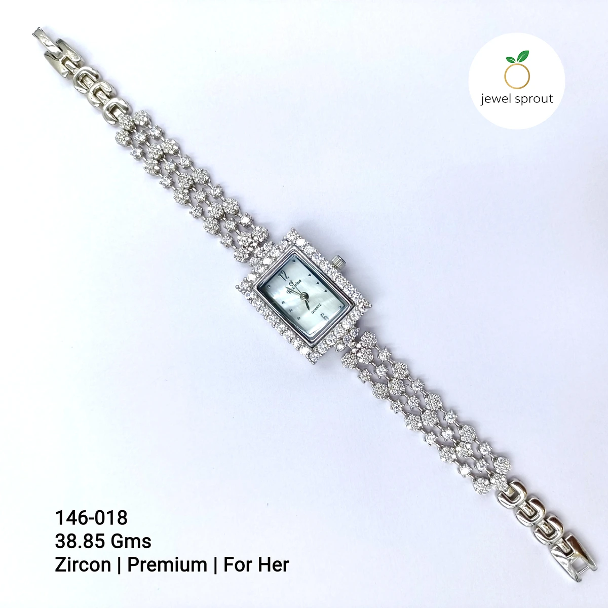 Elegant Ladies CZ Watch - Premium Zircon for Her