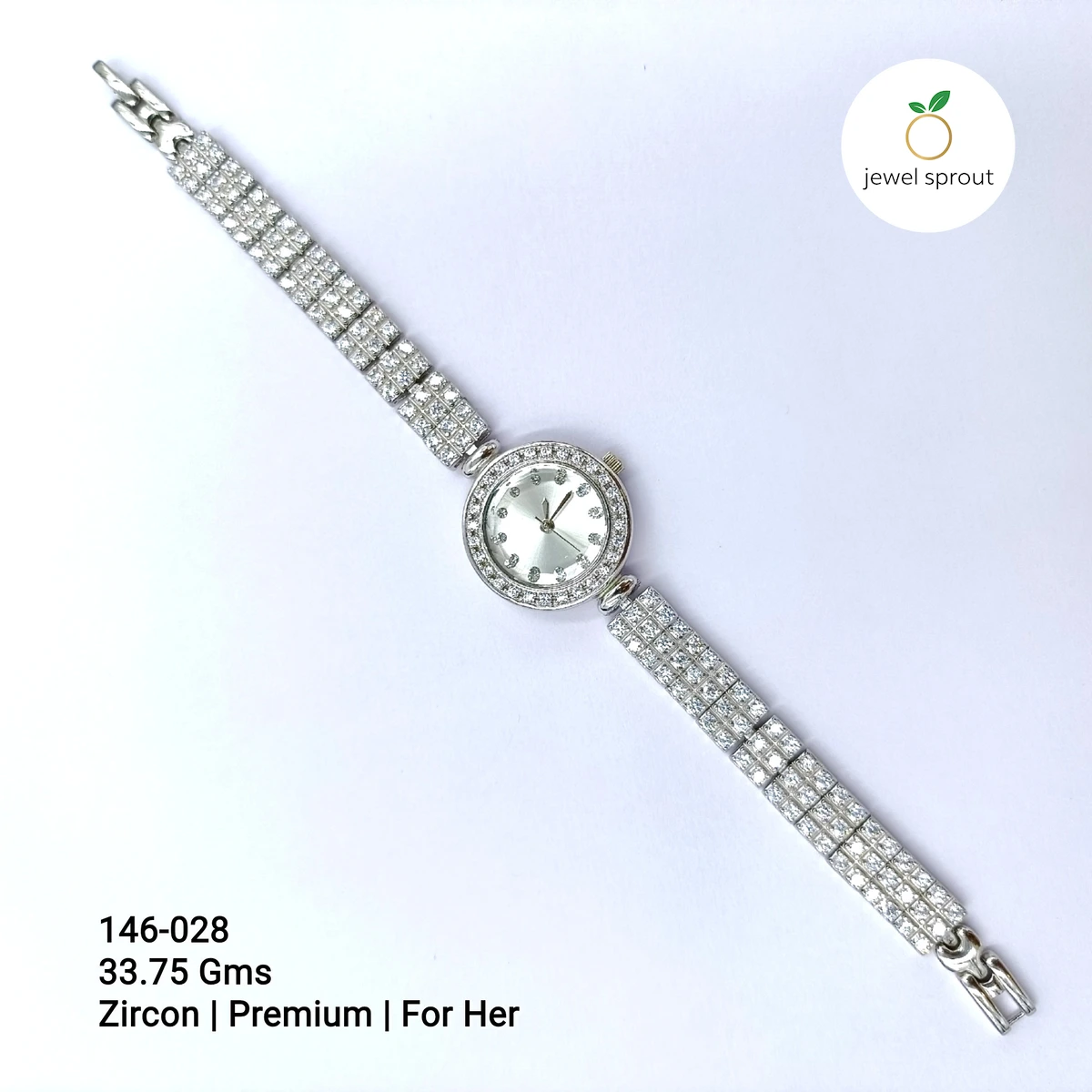 Elegant Ladies CZ Watch - Premium Zircon for Her