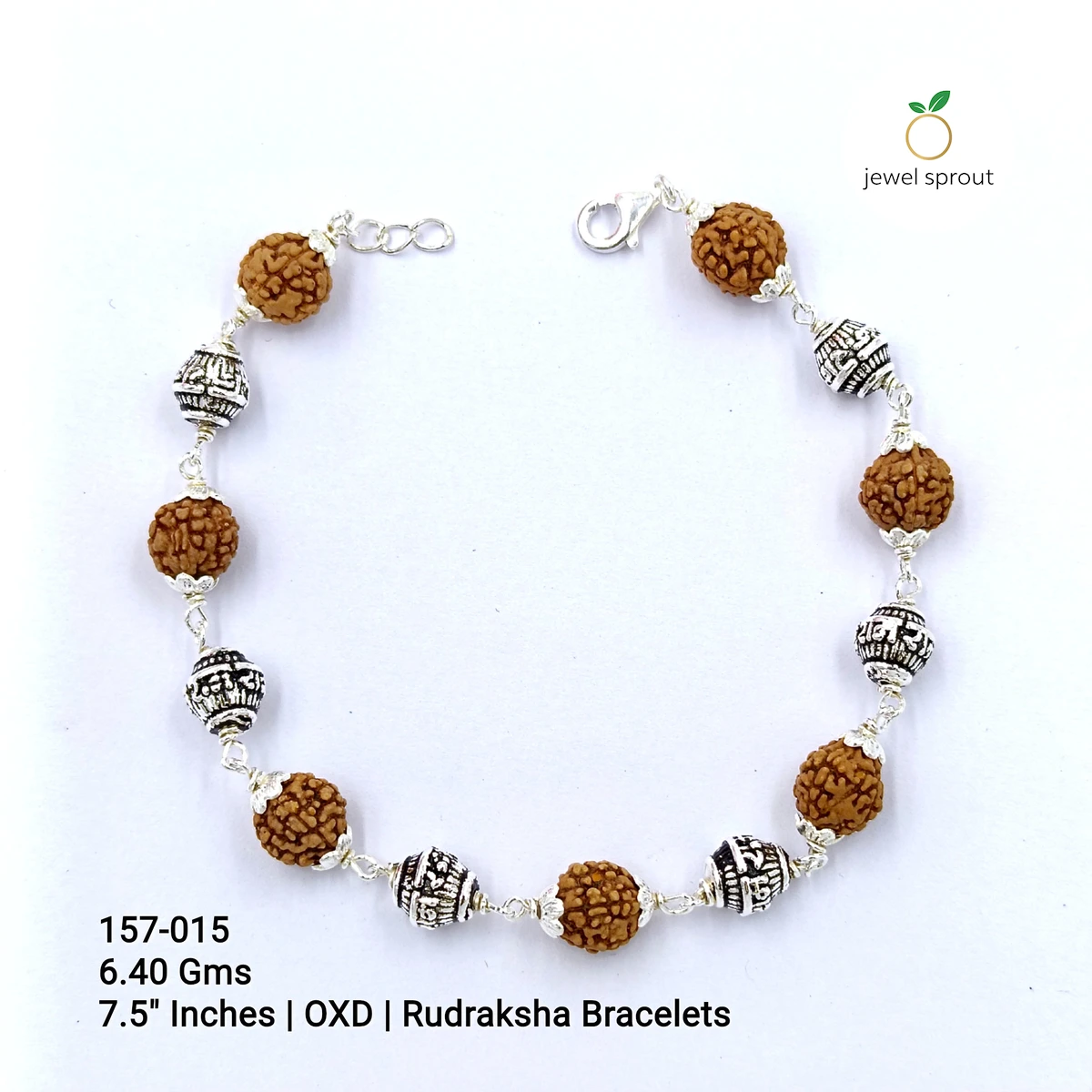 Stylish OXD Rudraksh Bracelets in 925 Sterling Silver
