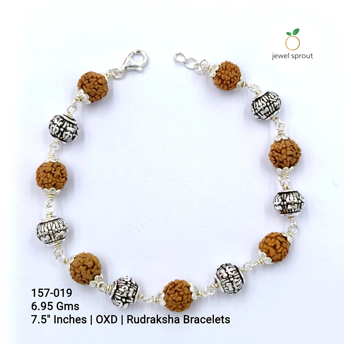 Elegant OXD Rudraksh Bracelet in 925 Sterling Silver