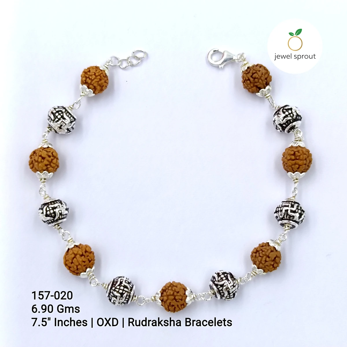 Stylish OXD Rudraksh Bracelets in 925 Sterling Silver