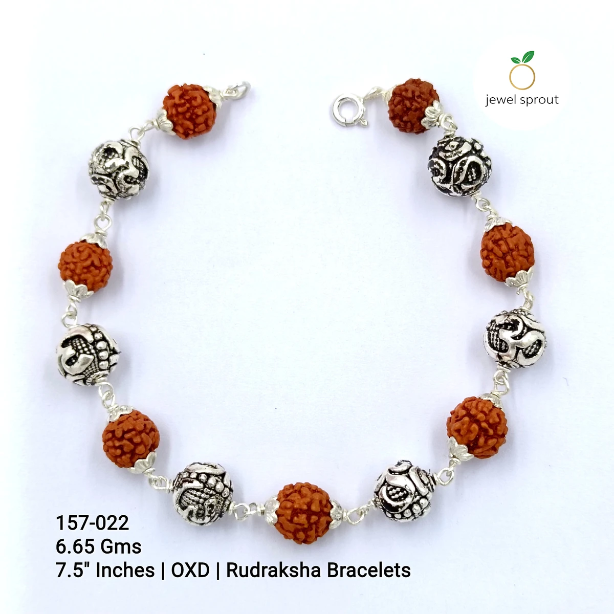 Stylish OXD Rudraksh Bracelets in 925 Sterling Silver