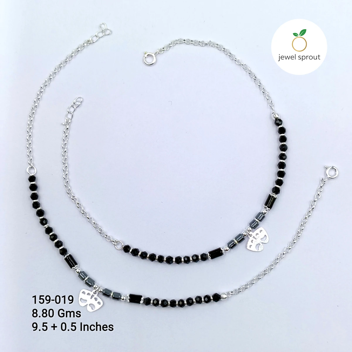 Elegant Half Link Premium Nazaria Anklet in 925 Sterling Silver