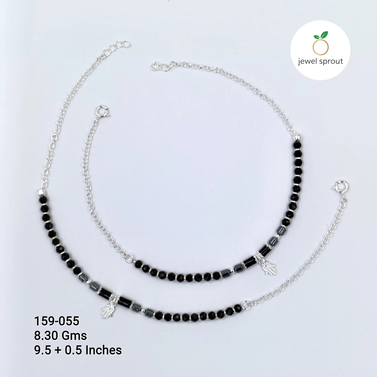 Elegant Half Link Premium Nazaria Anklet in 925 Sterling Silver