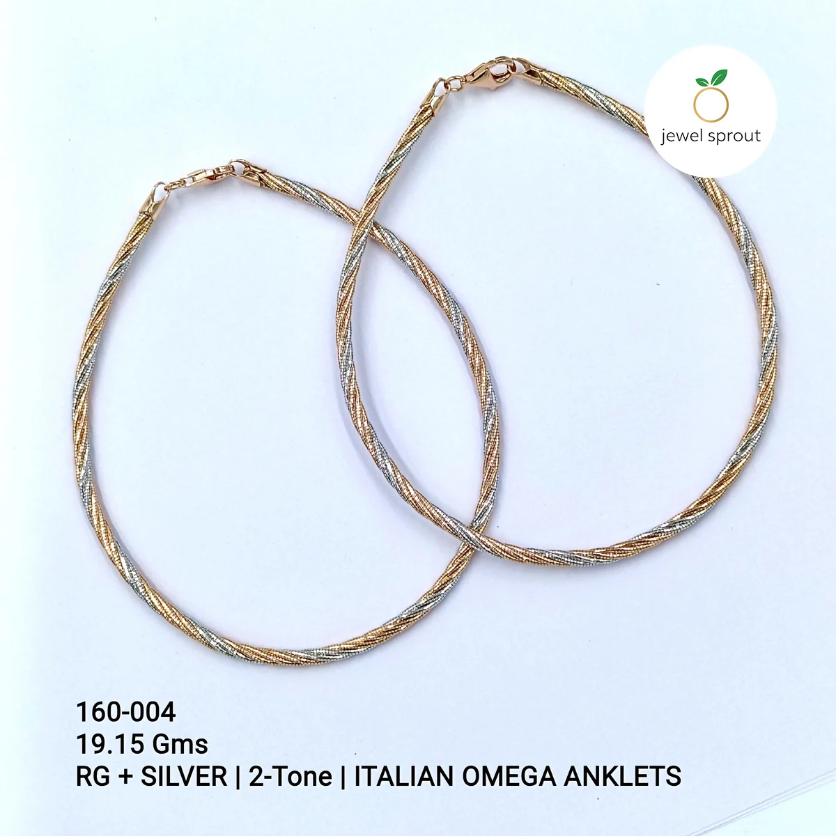 Elegant 925 Sterling Silver Omega Anklet