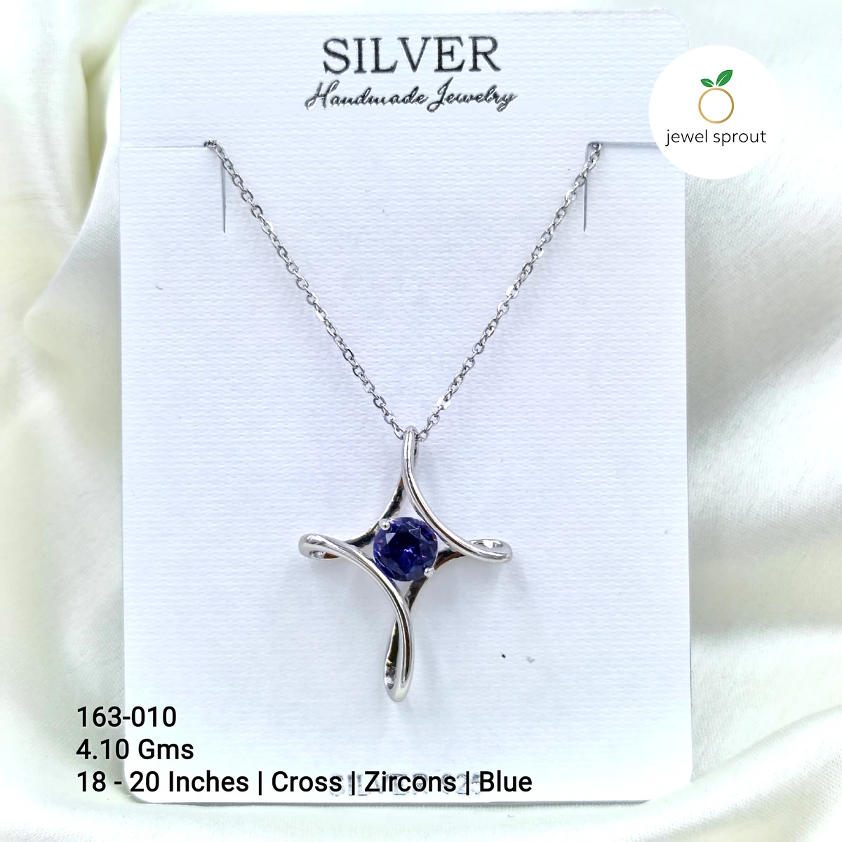 Elegant 925 Sterling Silver Exclusive Chain Pendant with Cross