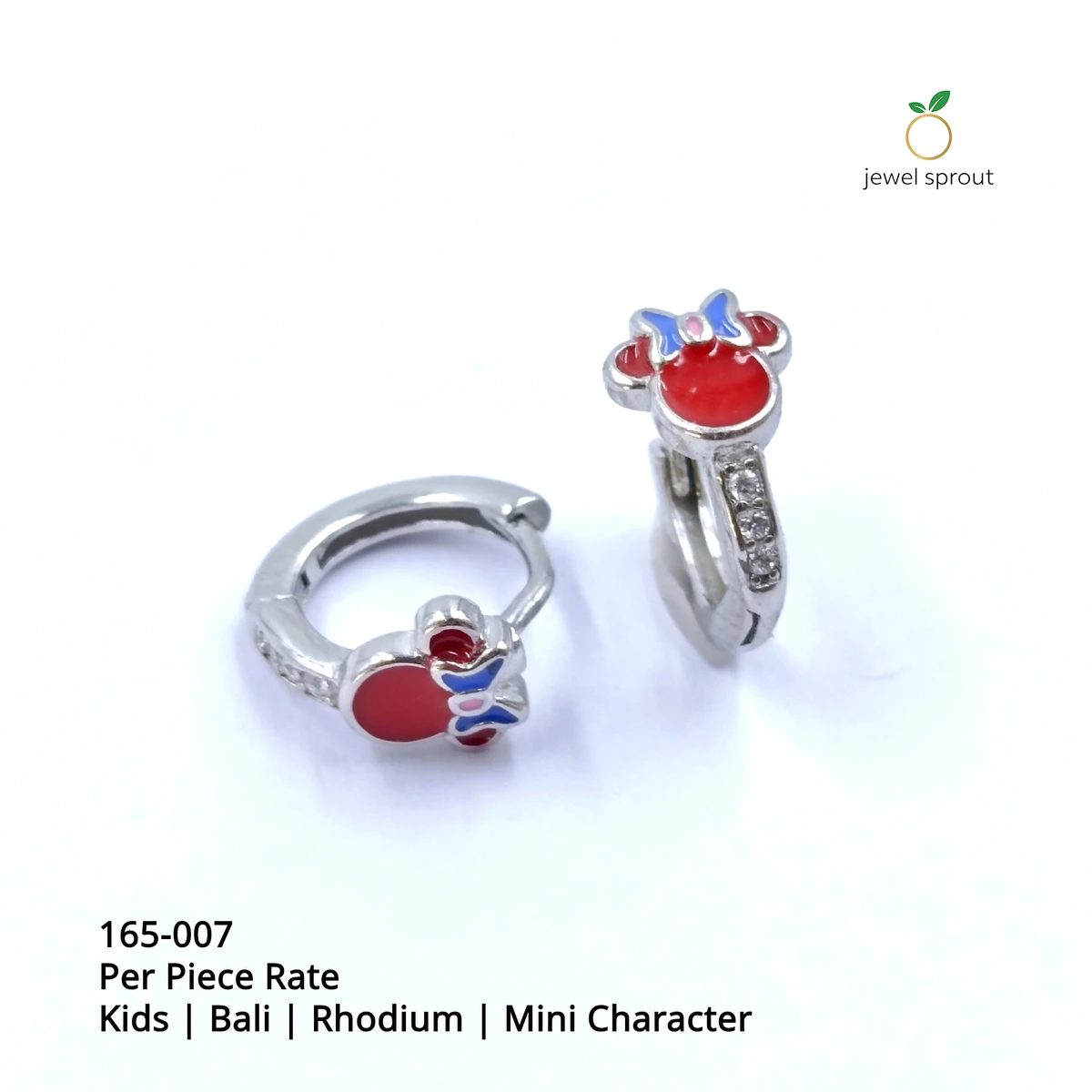 Charming Baby Enamel Bali Earrings for Kids - Mini Character