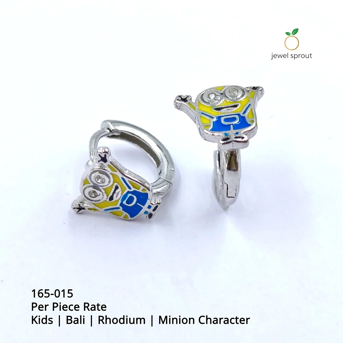 Cute Baby Enamel Bali Earrings with Minion Character
