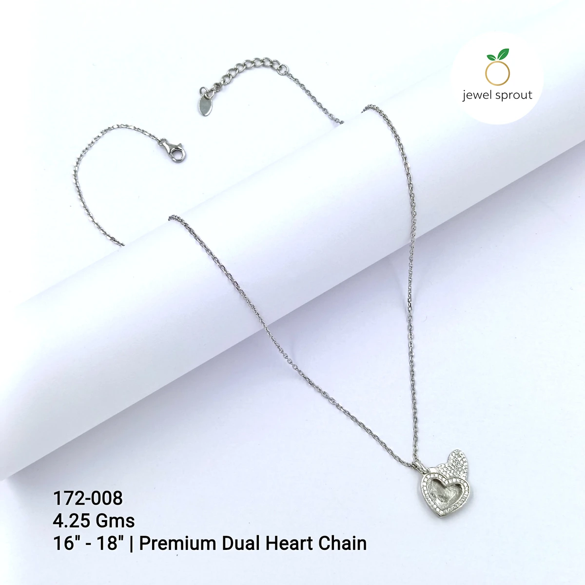 Chic Premium Dual Heart Glam Chains Pendant Necklace