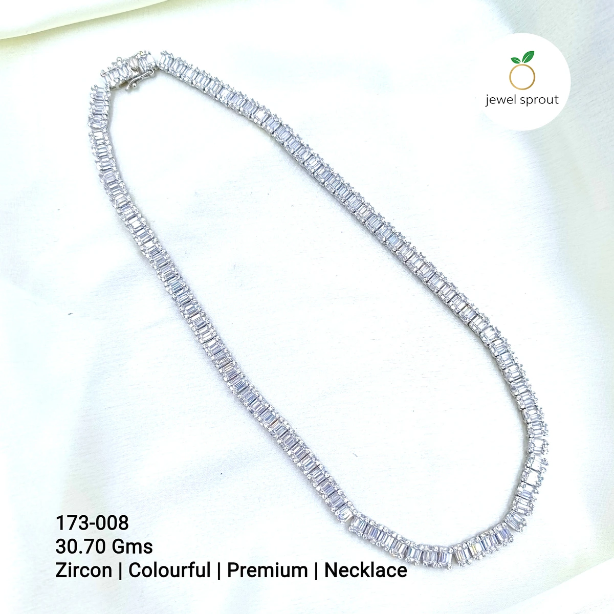 Colorful Premium Zircon Glam Necklace | 925 Sterling Silver