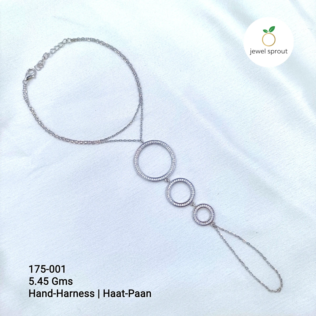 Handcrafted 925 Sterling Silver Haat-Paan Hand Harness