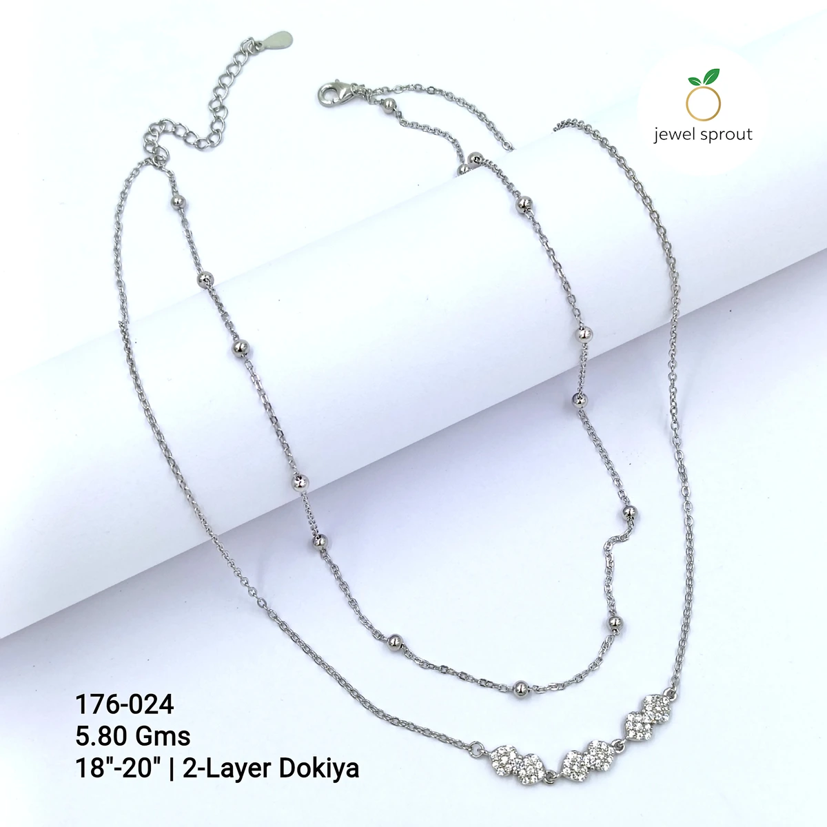 Elegant 2-Line Dokiya Sterling Silver Chain for Every Occasion