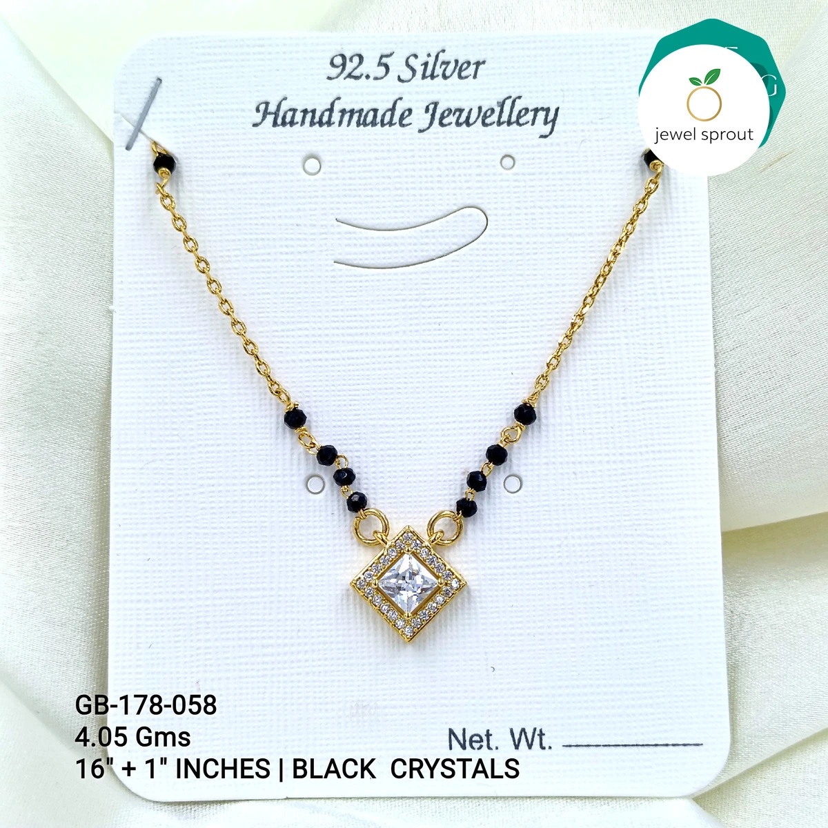 GOLD  - SOLITAIRE MANGALSUTRA - GB-178-058