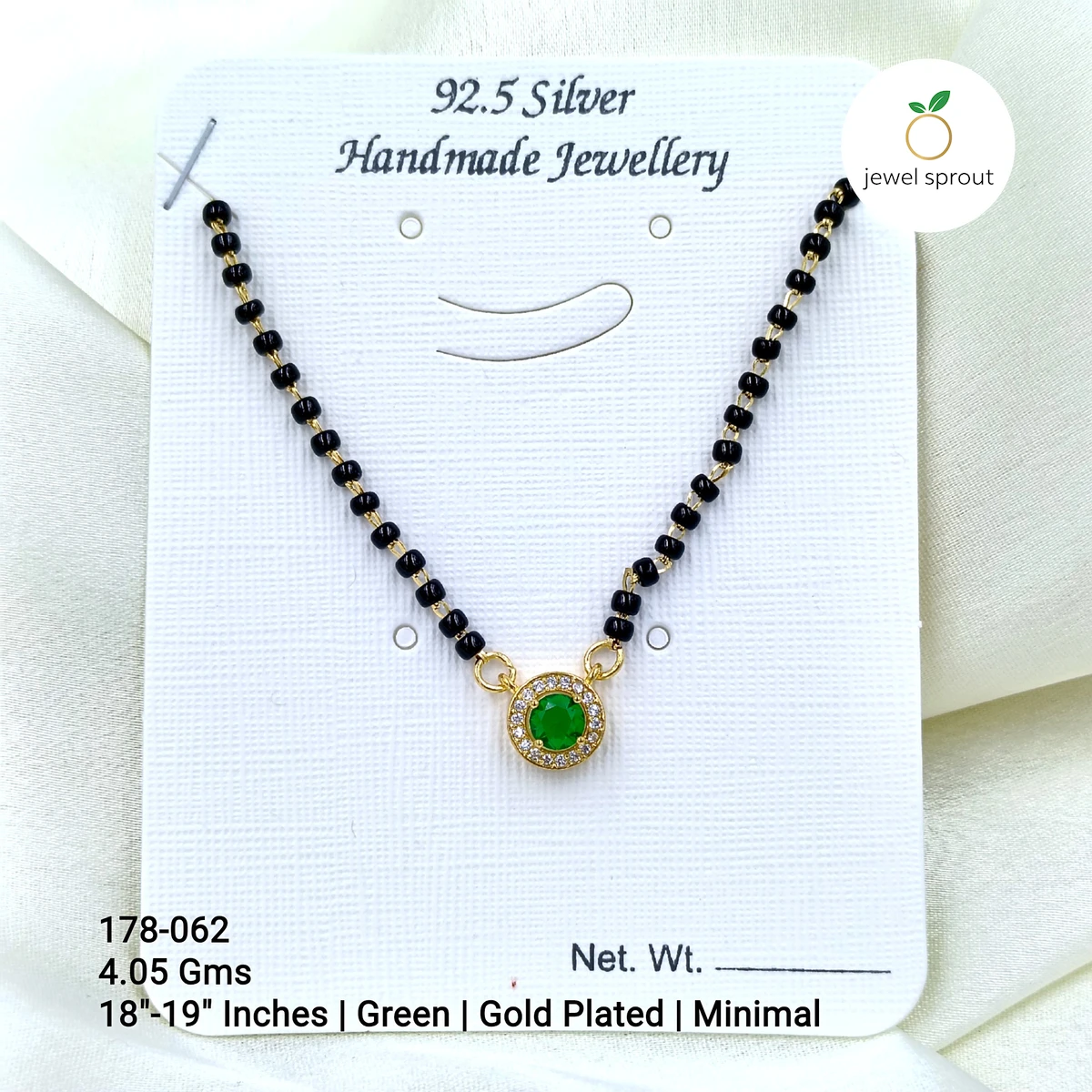 Elegant Gold Solitaire Mangalsutra - 18 Inches, Italian Crafted