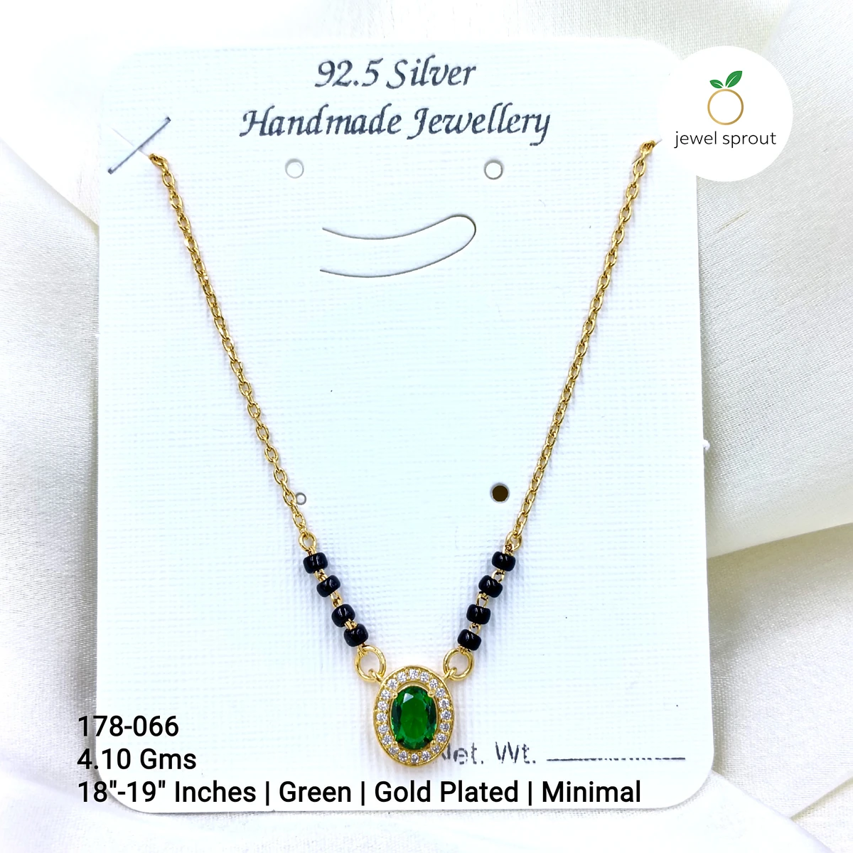 Elegant Gold Plated Solitaire Mangalsutra - 18"-19" Inches