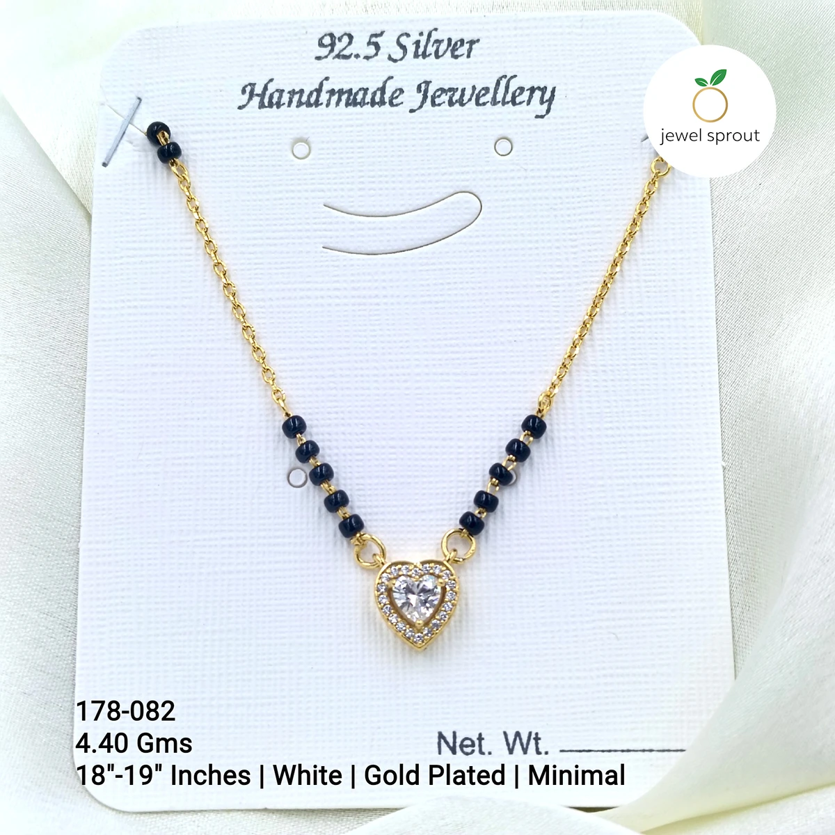 Elegant Gold Solitaire Mangalsutra - 18" | Minimal Design
