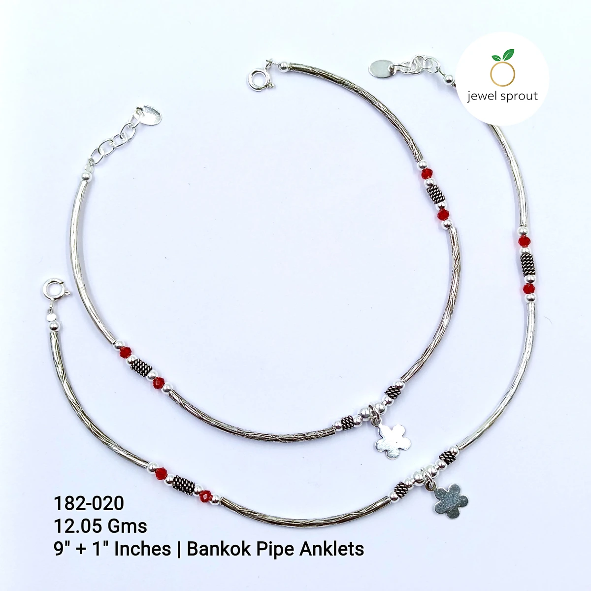 Chic Pipe Anklet in 925 Sterling Silver - Perfect for Summer