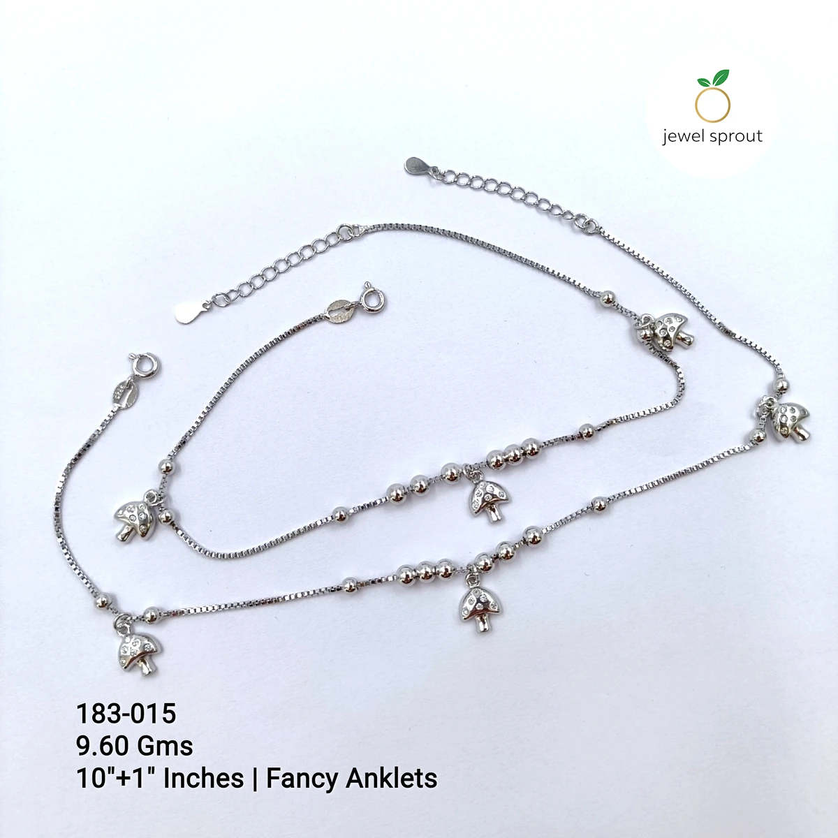 Elegant Belleza Anklets in 925 Sterling Silver