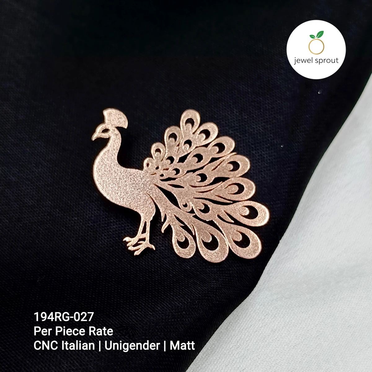 Elegant Italian CNC Rosegold Brooch - Stunning Design