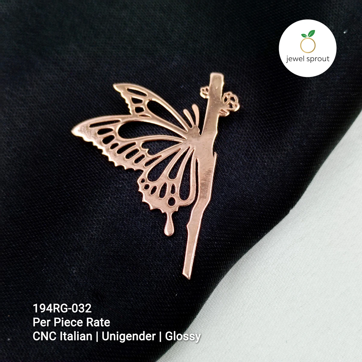 Chic Italian CNC Rosegold Brooch - Elegant Accessory