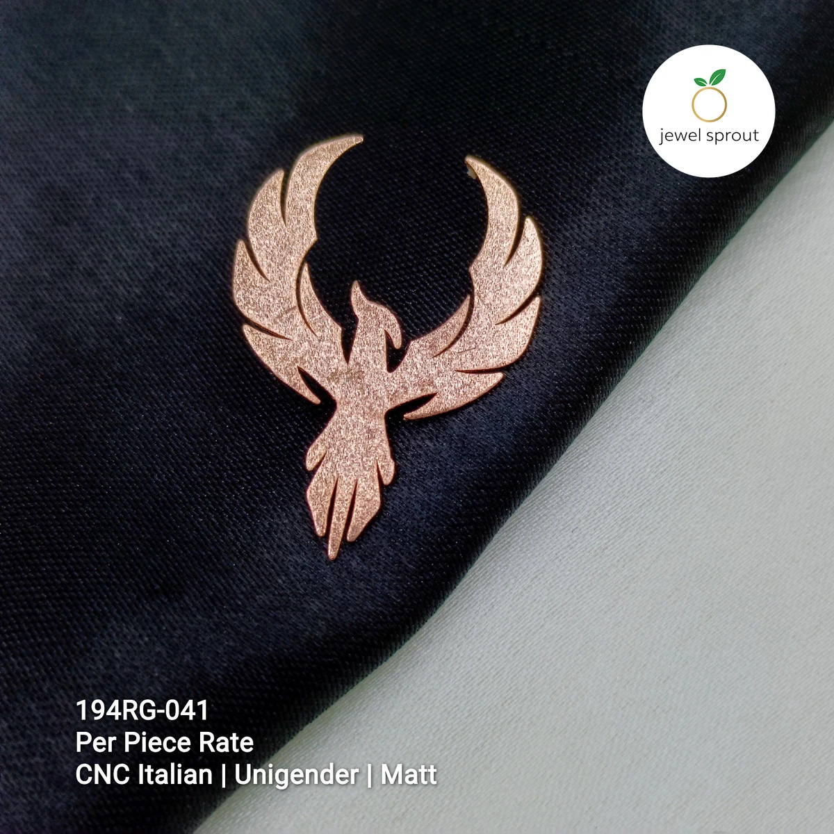 Elegant Italian CNC Rosegold Brooch - Unigender Charm