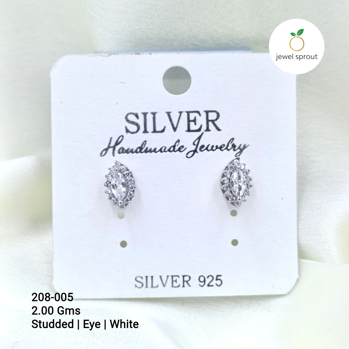 Elegant White Solitaire Shape Stud Earrings for Every Occasion