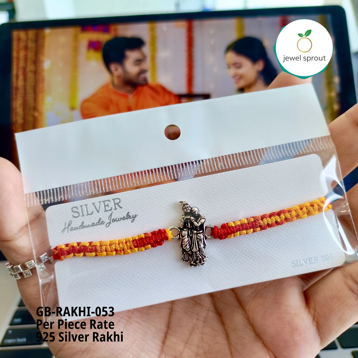 Elegant Rakhi Design in 925 Sterling Silver